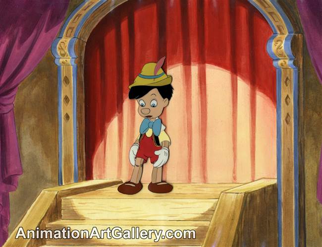 Production Cel of Pinocchio from Pinocchio