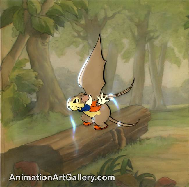 Production Cel of the Flying Mouse from The Flying Mouse