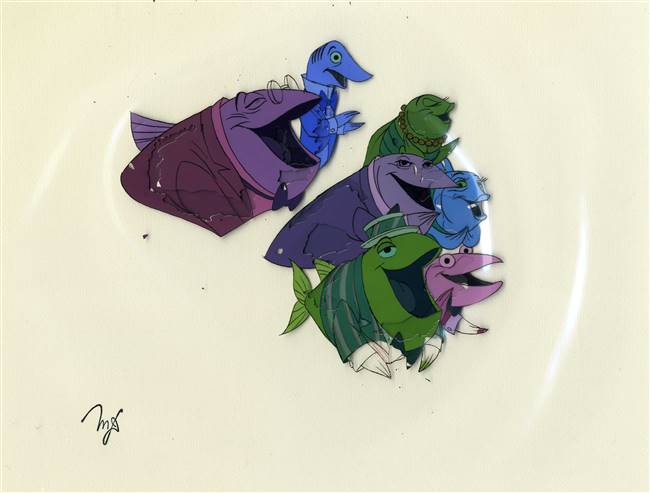 Original Production Cel of Fish from Bedknobs and Broomsticks