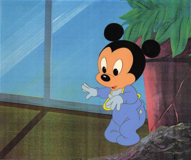 Original Production Cel of Baby Mickey from Disney Babies (1988)