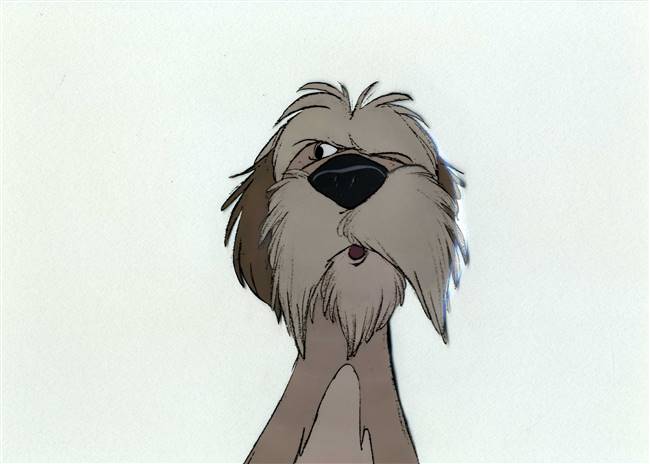 Original Disneyland Art Corner Production Cel of Colonel from Lady and the Tramp (1955)