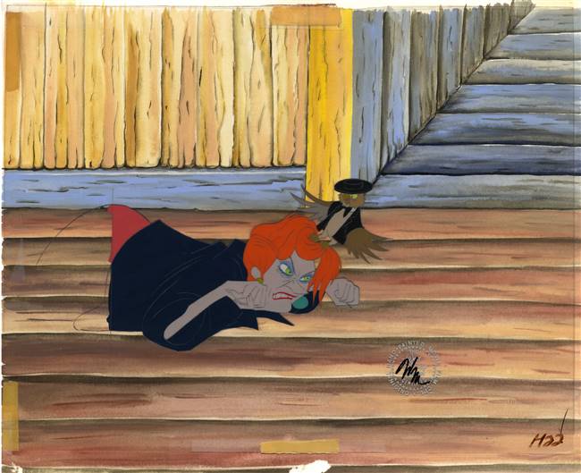 Original Production Cel of Madame Medusa and Deacon from the Rescuers (1977)