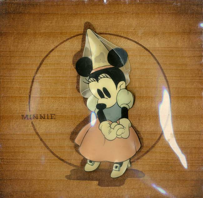Original Courvoisier Cel of Minnie Mouse from Brave Little Tailor (1938)