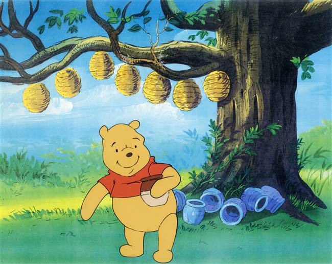 Original Production Cel of Winnie the Pooh from a Disney Educational Short