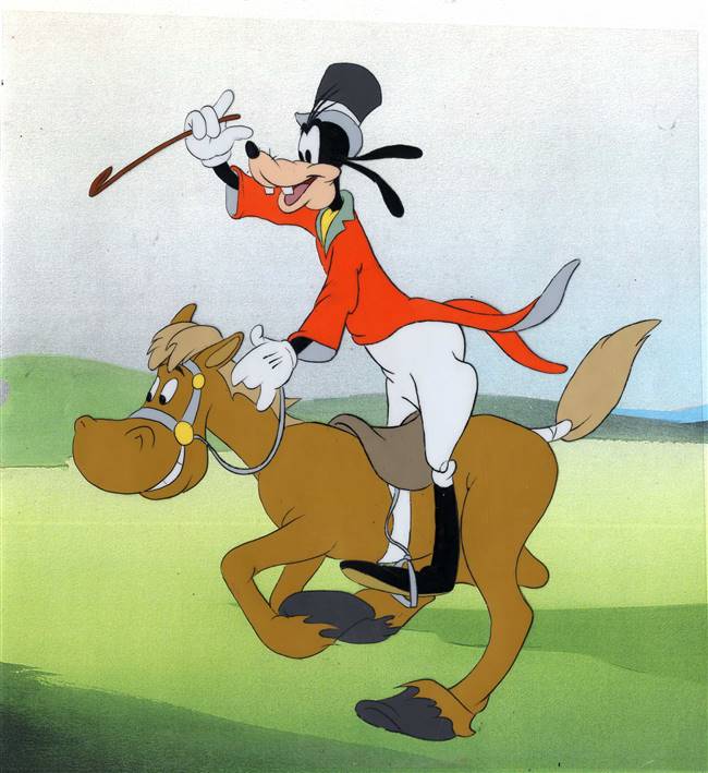 Original Production Cel of Goofy and Percy from How to Ride a Horse (1941)