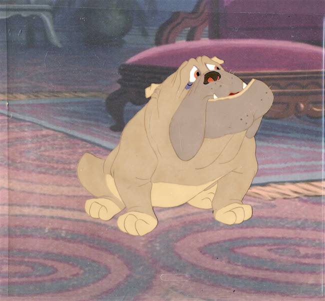 Original Production Cel of Bull from Lady and the Tramp (1955)