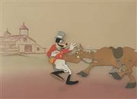 Original Production Cel and Matching Drawing of Goofy and Percy from How to Ride a Horse (1950)