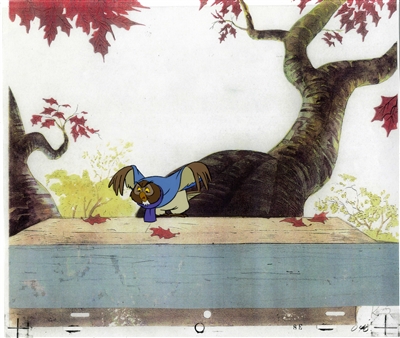 Original Production Cel of the Owl from Pooh from Seasons (1981)