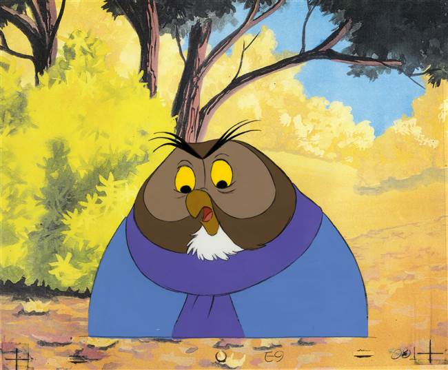 Original Production Cel of the Owl from Pooh from Seasons (1981)