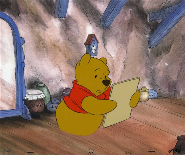 Original Production cel of Winnie the Pooh from Winnie the Pooh Discovers the Seasons (1984)