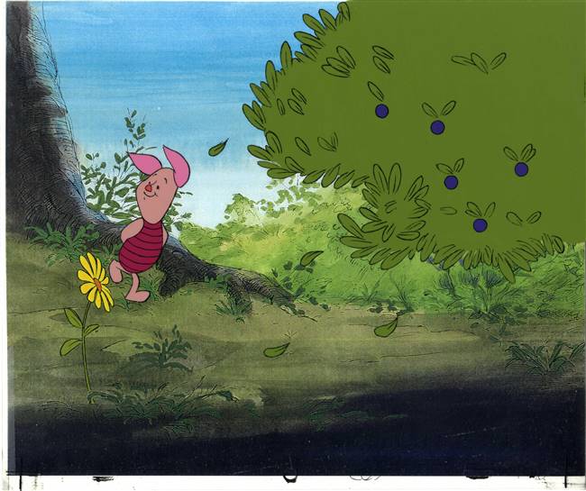 Original Production Cel of Piglet from Seasons (1981)