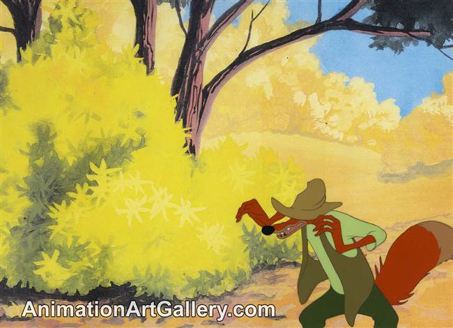 Production Cel of Brer Fox from Song of the South