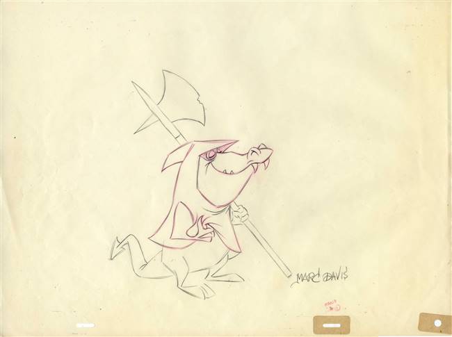 Original Production Drawing of a Goon from Sleeping Beauty (1959)