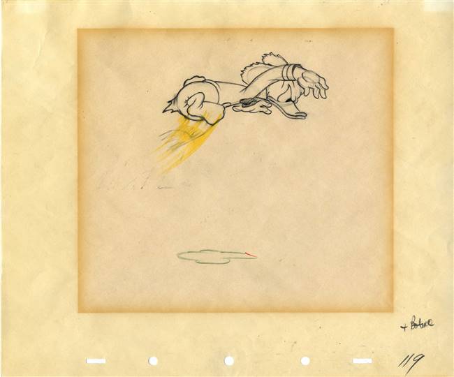Original Production Drawing of Donald Duck from Old McDonald Duck (1941)
