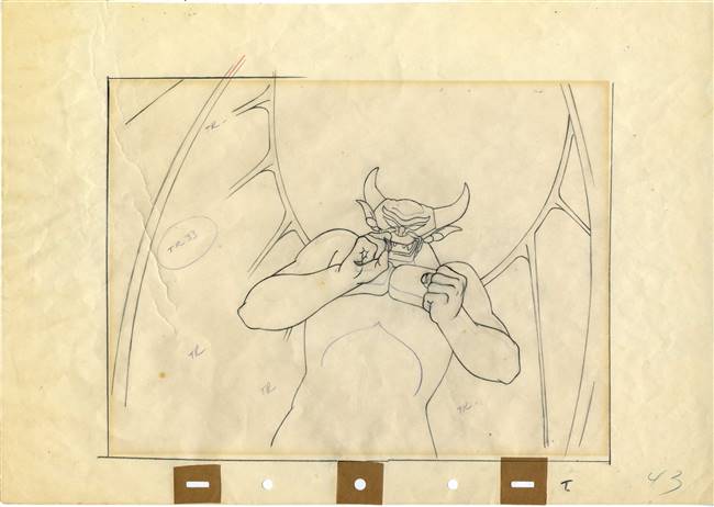 Original Production Drawing of Chernabog from Fantasia (1941)