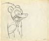 Original Production Drawing of the bear from Little Hiawatha (1937)