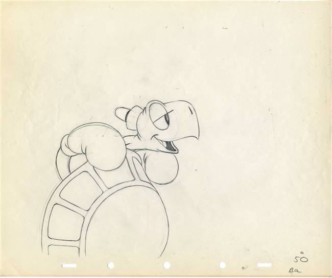 Original Production Drawing of Toby Tortoise from Toby Tortoise Returns (1936)