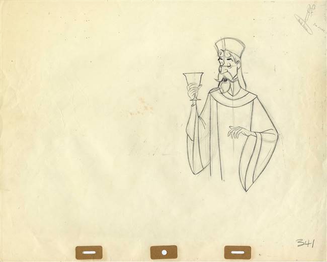 Original Production Drawing of King Stefan from Sleeping Beauty (1959)