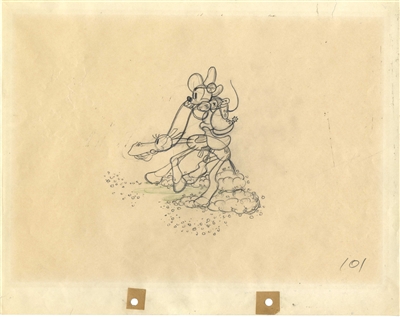 Original Production Drawing of Mickey Mouse from Two Gun Mickey (1934)