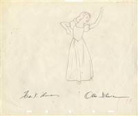 Original Production Drawing of Snow White from Snow White and the Seven Dwarfs (1937)