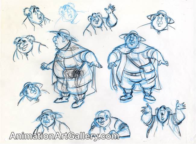 Model Drawing of Maurice from Beauty and the Beast