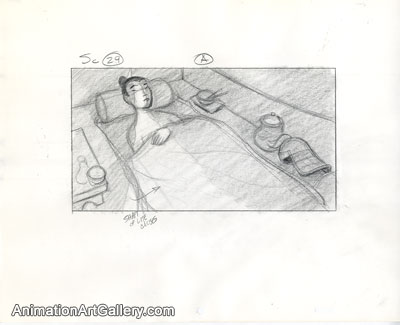 Storyboard of Mulan from Mulan