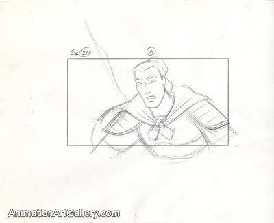Storyboard of Shang from Mulan