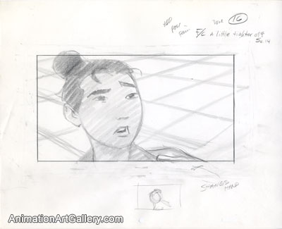 Storyboard of Mulan from Mulan