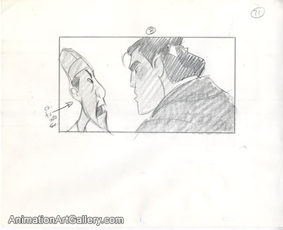 Storyboard of Shang and Chi Fu from Mulan