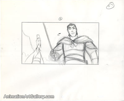 Storyboard of Shang and Chi Fu from Mulan