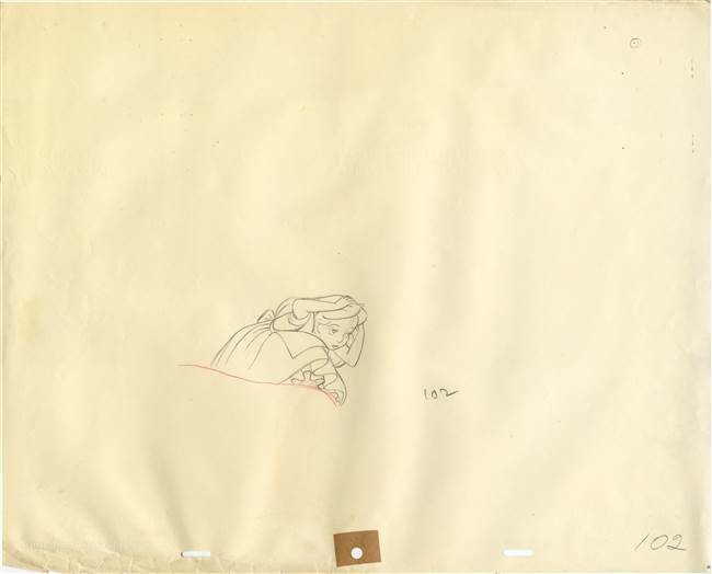 Original Production Drawing of Alice from Alice in Wonderland
