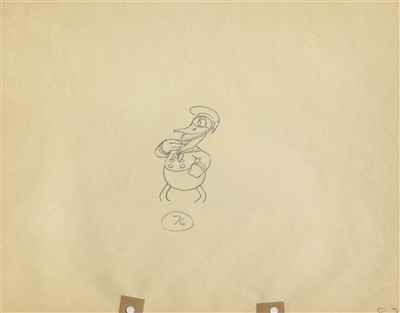 Original Production Drawing of Donald Duck from Orphans Benefit