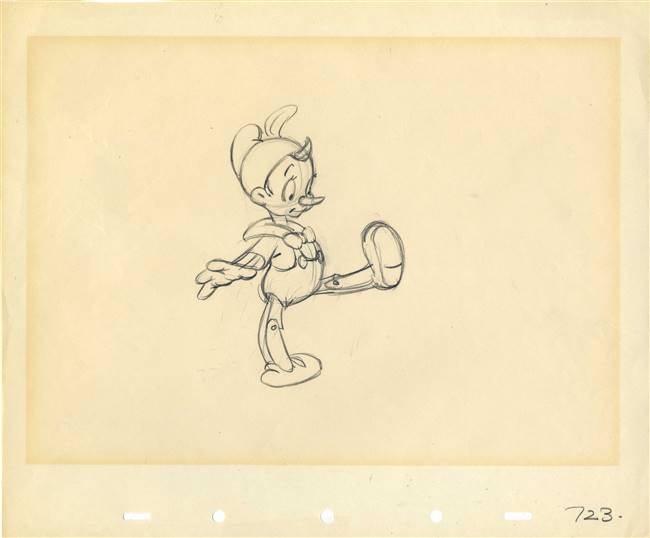 Original Production Drawing of Pinocchio from Pinocchio (1940)