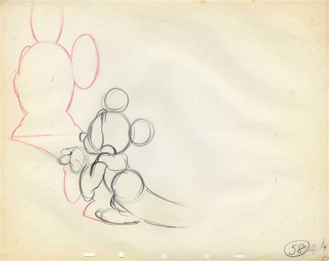 Original Production Drawing of Mickey Mouse from Fantasia (1940)
