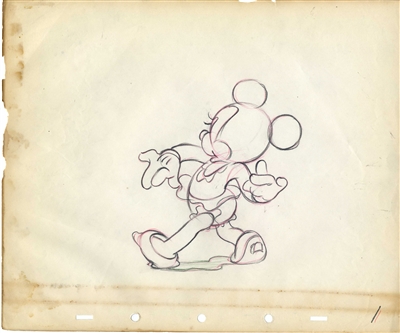 Original Production Drawing of Minnie Mouse from Walt Disney (1940s)