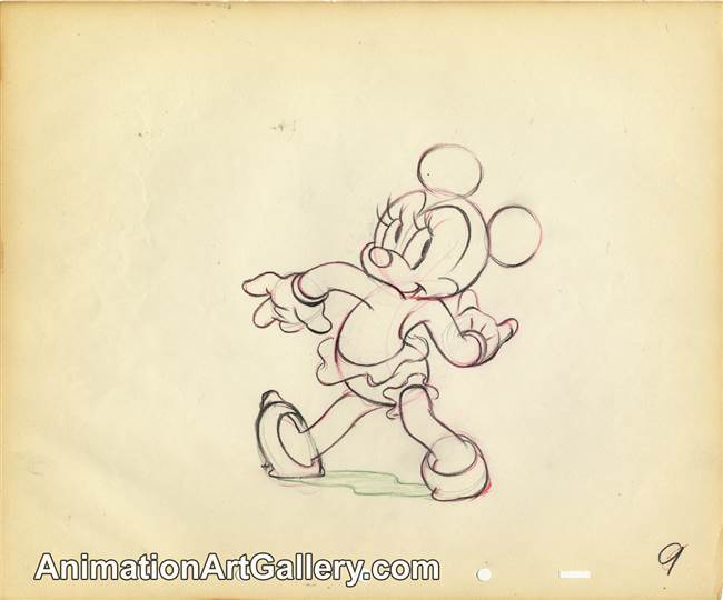 Production Drawing of Minnie Mouse - WDDMB302