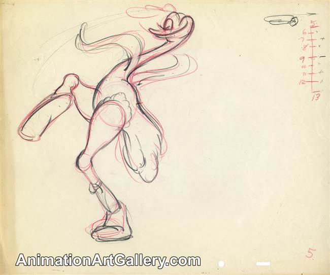 Production Drawing of Mlle. Upanova from Fantasia