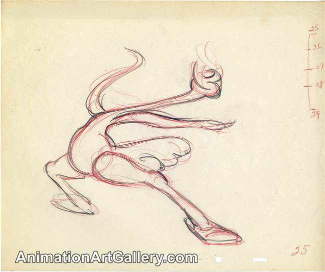 Production Drawing of Mlle. Upanova from Fantasia (1940)