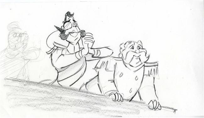 Original Storyboard of the Grand Duke and King from Cinderella III: A Twist in Time (2007)