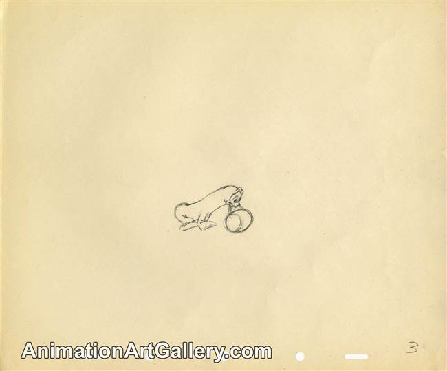 Original Production Drawing of Salty the Seal from Disney