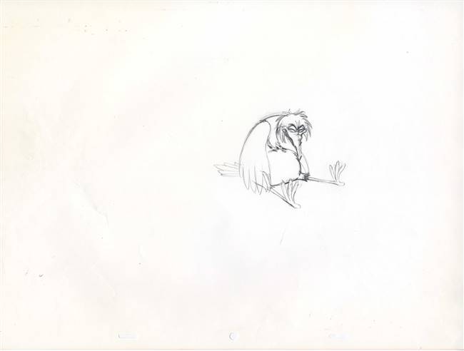 Original Production Drawing of Boomer from The Fox and the Hound (1981)