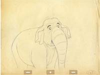 Original Production Drawing of Colonel Hathi from Jungle Book (1967)