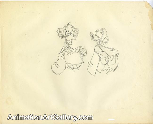 Character Study of Ludwig Von Drake from Disney Studios (c. 1950s)