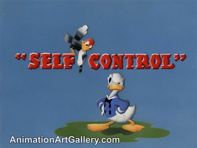 Master Background of Donald Duck and a woodpecker from Self Control