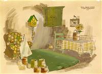 Original Production Background from Winnie the Pooh and the Honey Tree (1966)