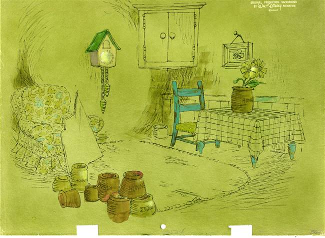 Original Production Background from Winnie the Pooh and the Honey Tree (1966)