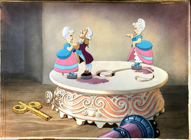 Original Key Master Set Up of Dancers from Gepetto's Workshop from Pinocchio (1940)