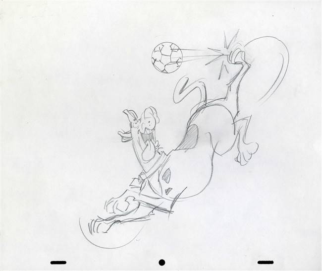 Original Publicity Drawing of Scooby Doo