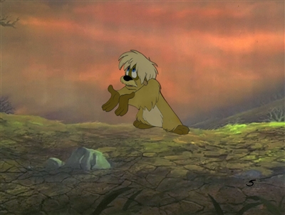 Original Production Cel of Gurgi from Black Cauldron (1985)