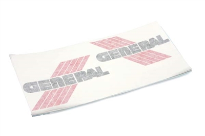 General Five Star Gas Tank Decal - Red/Black
